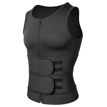 Men Waist Trainer Tank Tops Shapewear Slimming Body Shaper Compression Shirt Underwear for Weight Loss Workout Sauna Sweat Vest Angelwarriorfitness.com