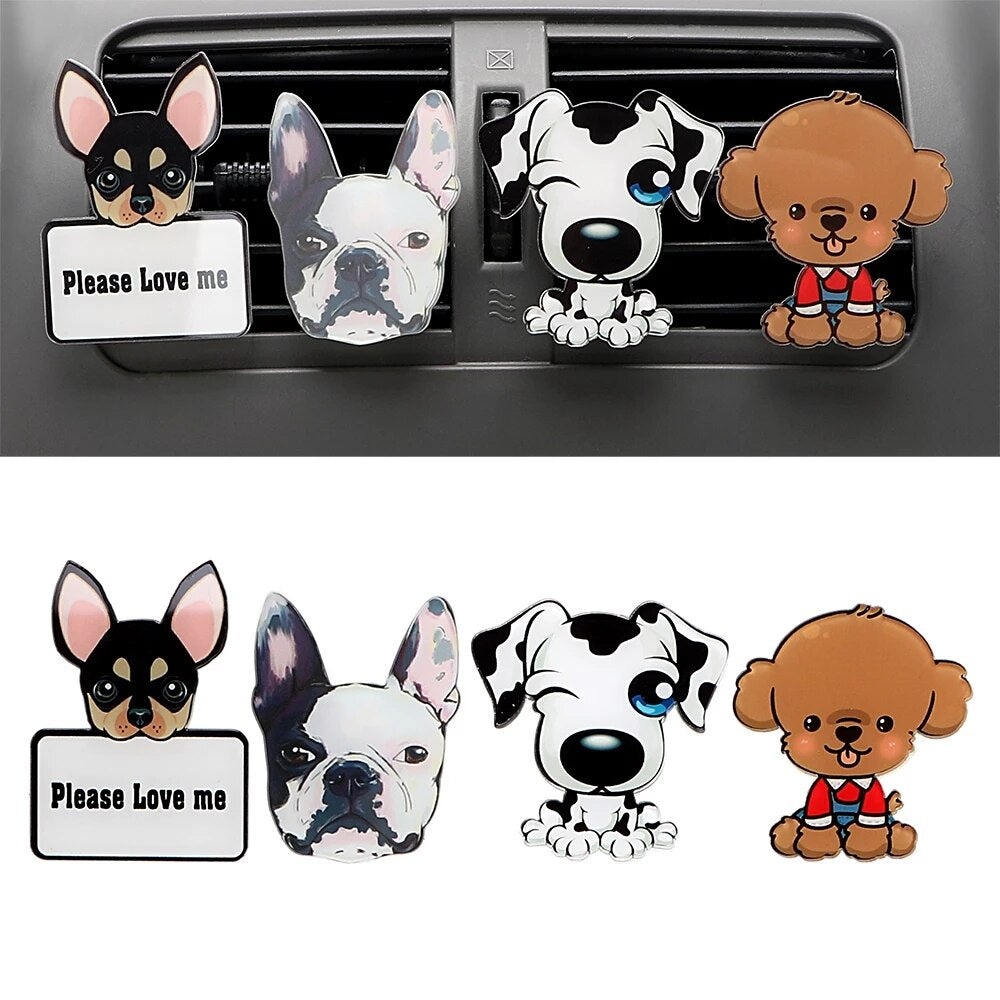 Cute kawaii puppy Japanese anime Air Freshener AC Vent Clips Angelwarriorfitness.com