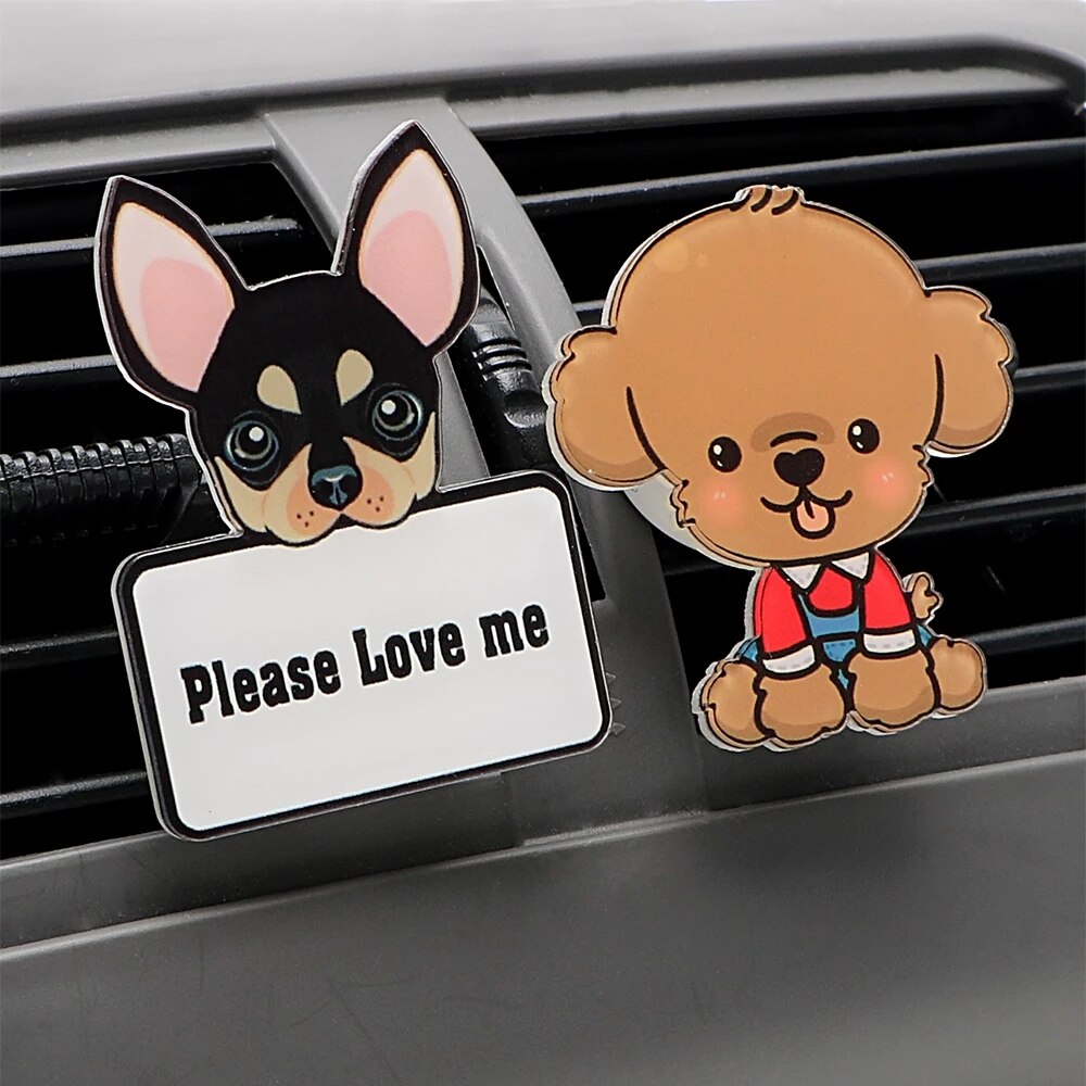 Cute kawaii puppy Japanese anime Air Freshener AC Vent Clips Angelwarriorfitness.com