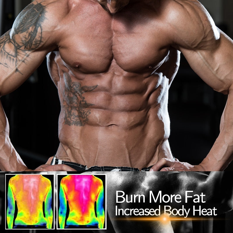 Men Waist Trainer Tank Tops Shapewear Slimming Body Shaper Compression Shirt Underwear for Weight Loss Workout Sauna Sweat Vest Angelwarriorfitness.com