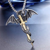 Flying Dragon With Sword Necklace Angelwarriorfitness.com