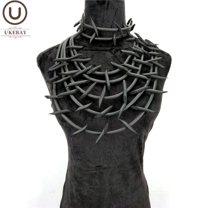 UKEBAY New Gothic Pendant Necklaces Women Punk Sweater Chains 3 Necklaces Strange Jewelry Handmade Rubber Jewelry Torques Rope Angelwarriorfitness.com