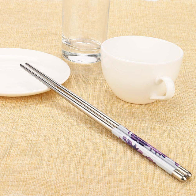 Solid Titanium Stainless Steel Sushi chopsticks - Angelwarriorfitness.com