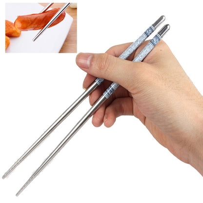 Solid Titanium Stainless Steel Sushi chopsticks - Angelwarriorfitness.com