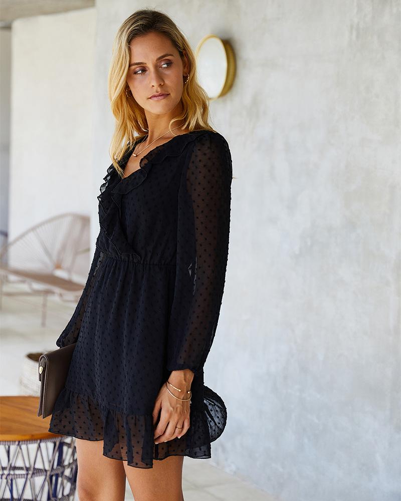 Clip Dot Summer Ruffle Dress Angelwarriorfitness.com