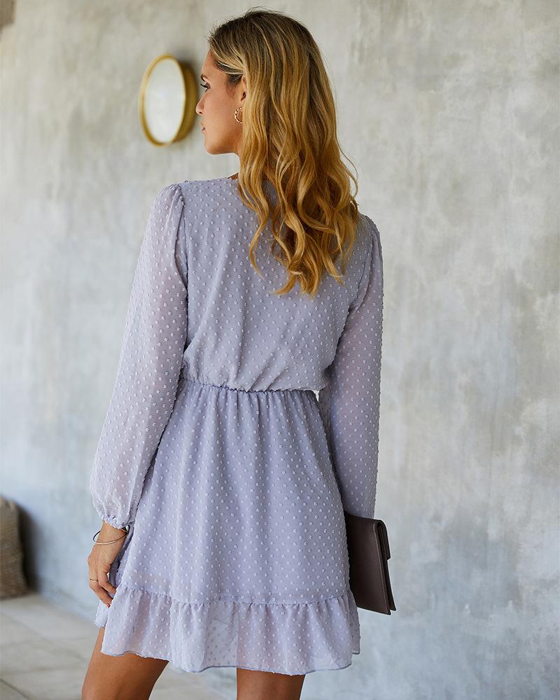 Clip Dot Summer Ruffle Dress Angelwarriorfitness.com
