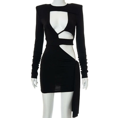 Sexy Hollow Out Bodycon Dresses Women Mini Dress Angelwarriorfitness.com