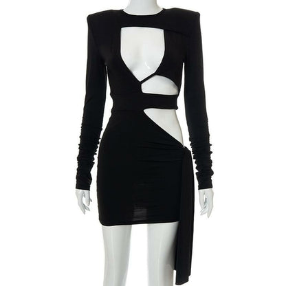 Sexy Hollow Out Bodycon Dresses Women Mini Dress Angelwarriorfitness.com