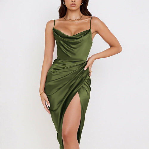 Women Ruched Elegant Bodycon Sexy Backless Long Sleeve Dress Cocktail Angelwarriorfitness.com