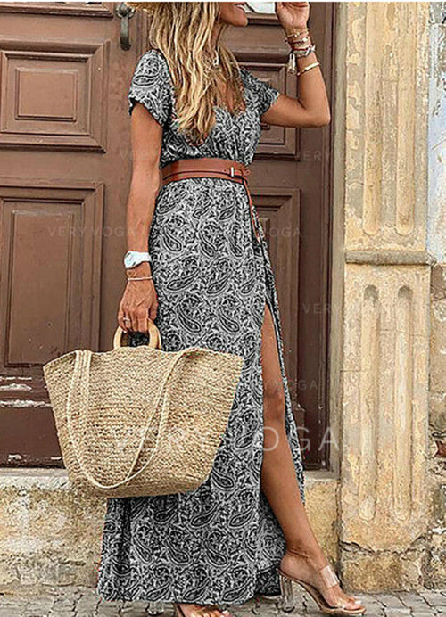 Boho paisley maxi dress Angelwarriorfitness.com
