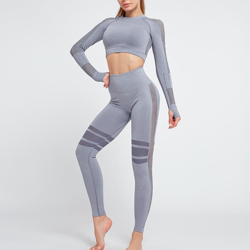 Long Sleeve Slim Fit Yoga Suit Angelwarriorfitness.com
