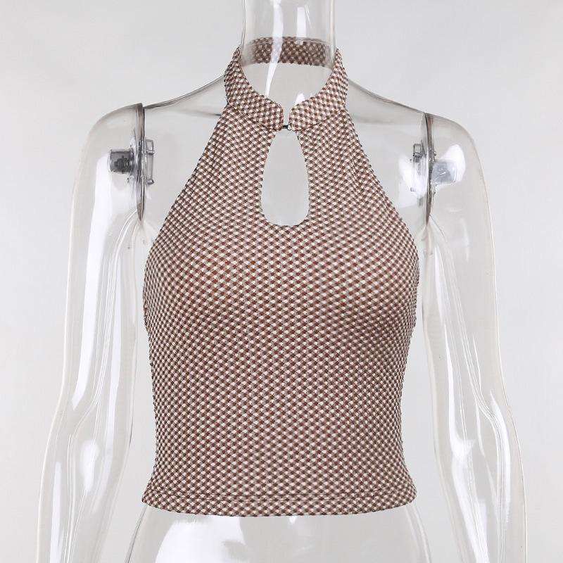 Women Sexy Floral Halter Crop Tank Angelwarriorfitness.com