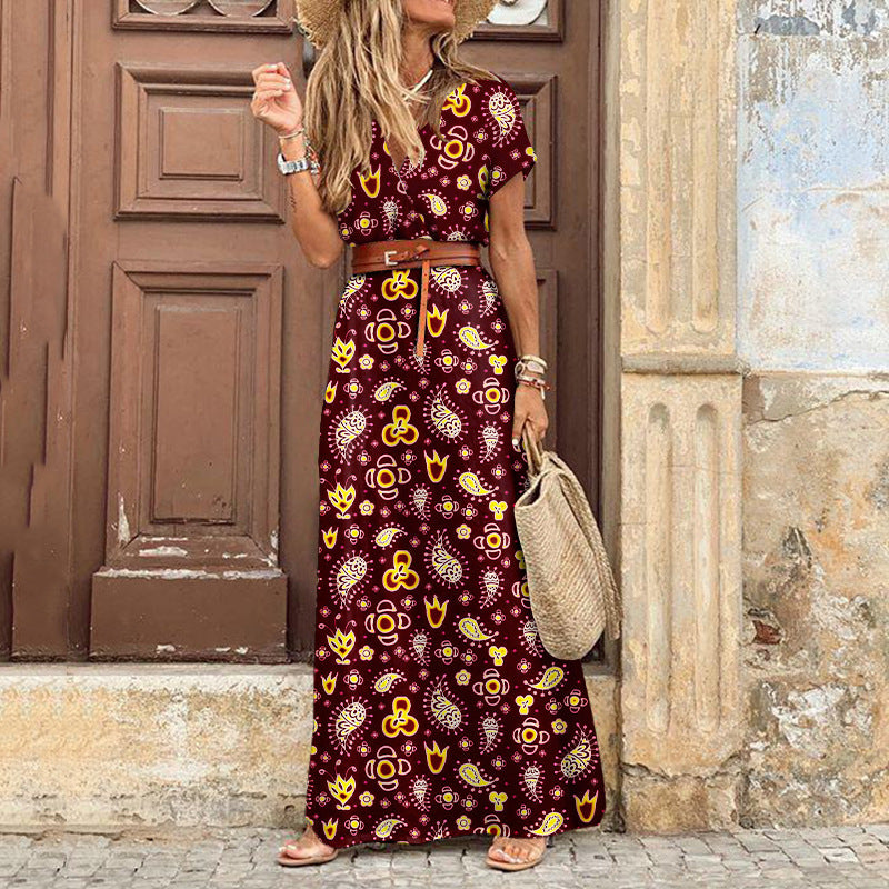Boho paisley maxi dress Angelwarriorfitness.com