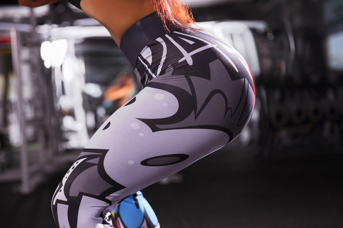 cartoon pattern Yoga Leggings Angelwarriorfitness.com