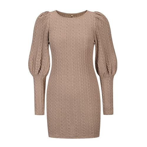 Women's Long Sleeve Bodycon Sweater Dress Angelwarriorfitness.com