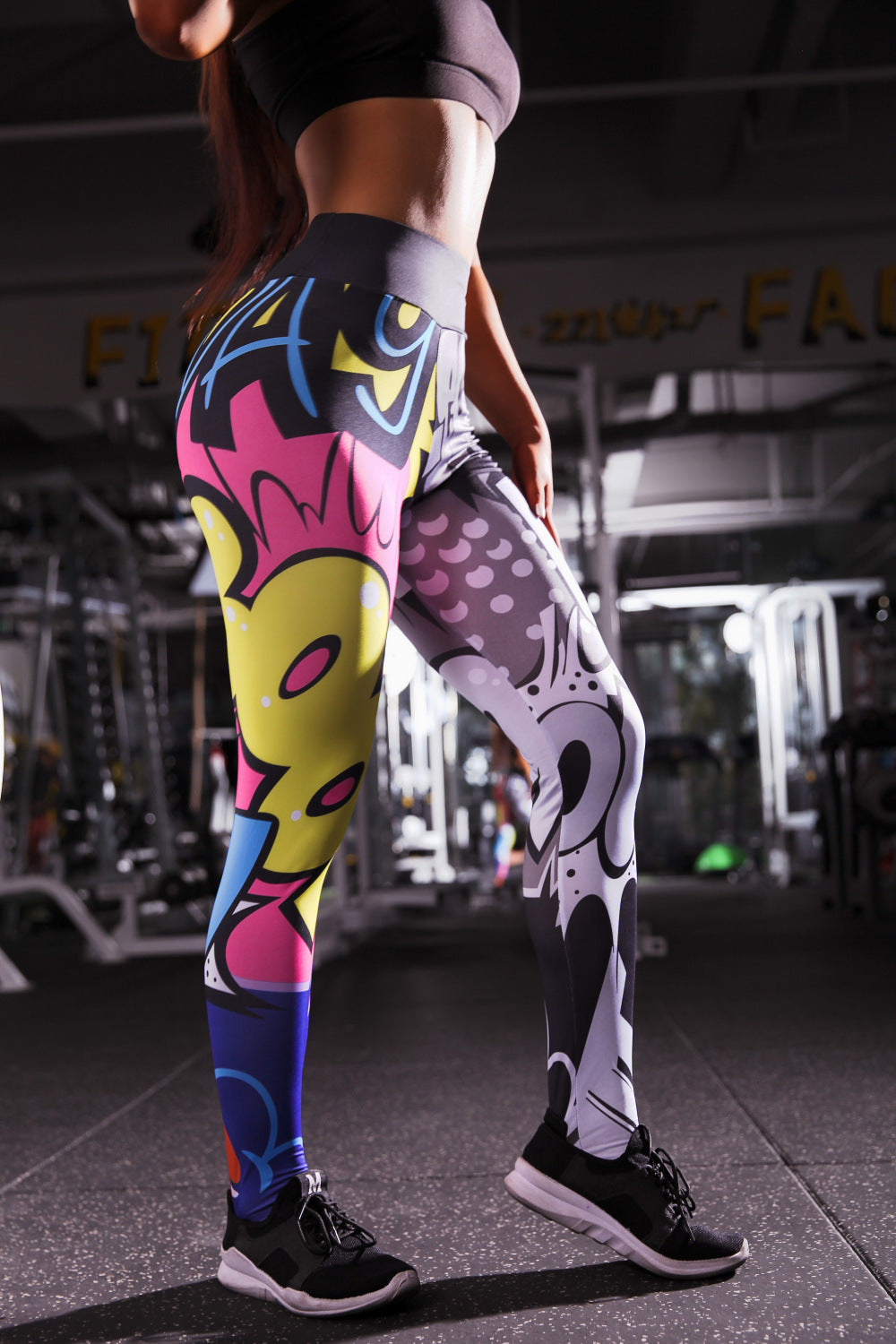 cartoon pattern Yoga Leggings Angelwarriorfitness.com