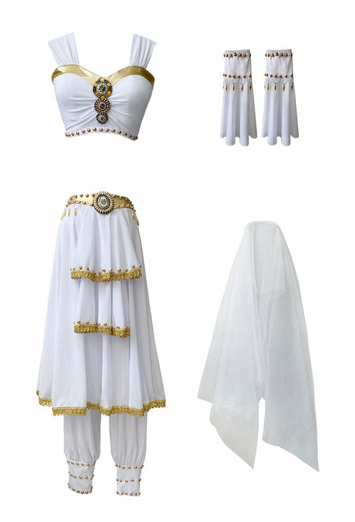 Belly Dance Carnival Egyptian Princess Costume Greek Goddess Outfit Angelwarriorfitness.com