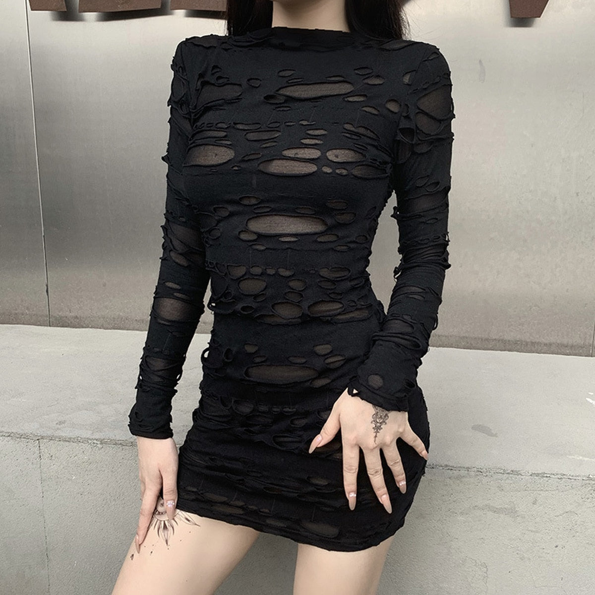 Rock & Roll Gothic Bodycon Dress Angelwarriorfitness.com