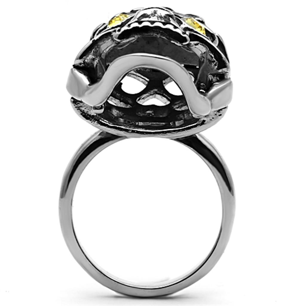 Yellow eyes skull ring Angelwarriorfitness.com