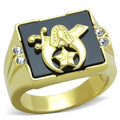 Men Stainless Steel Synthetic Onyx Rings TK1890 Angelwarriorfitness.com