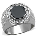 Men Stainless Steel Synthetic Crystal Rings TK2066 Angelwarriorfitness.com