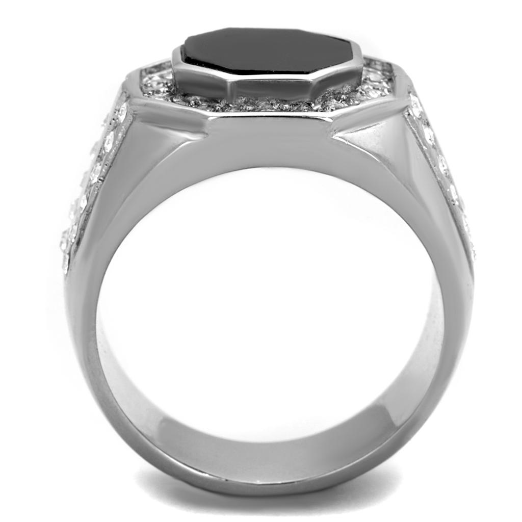 Men Stainless Steel Synthetic Crystal Rings TK2066 Angelwarriorfitness.com