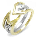 Women Stainless Steel Cubic Zirconia Rings TK3183 Angelwarriorfitness.com