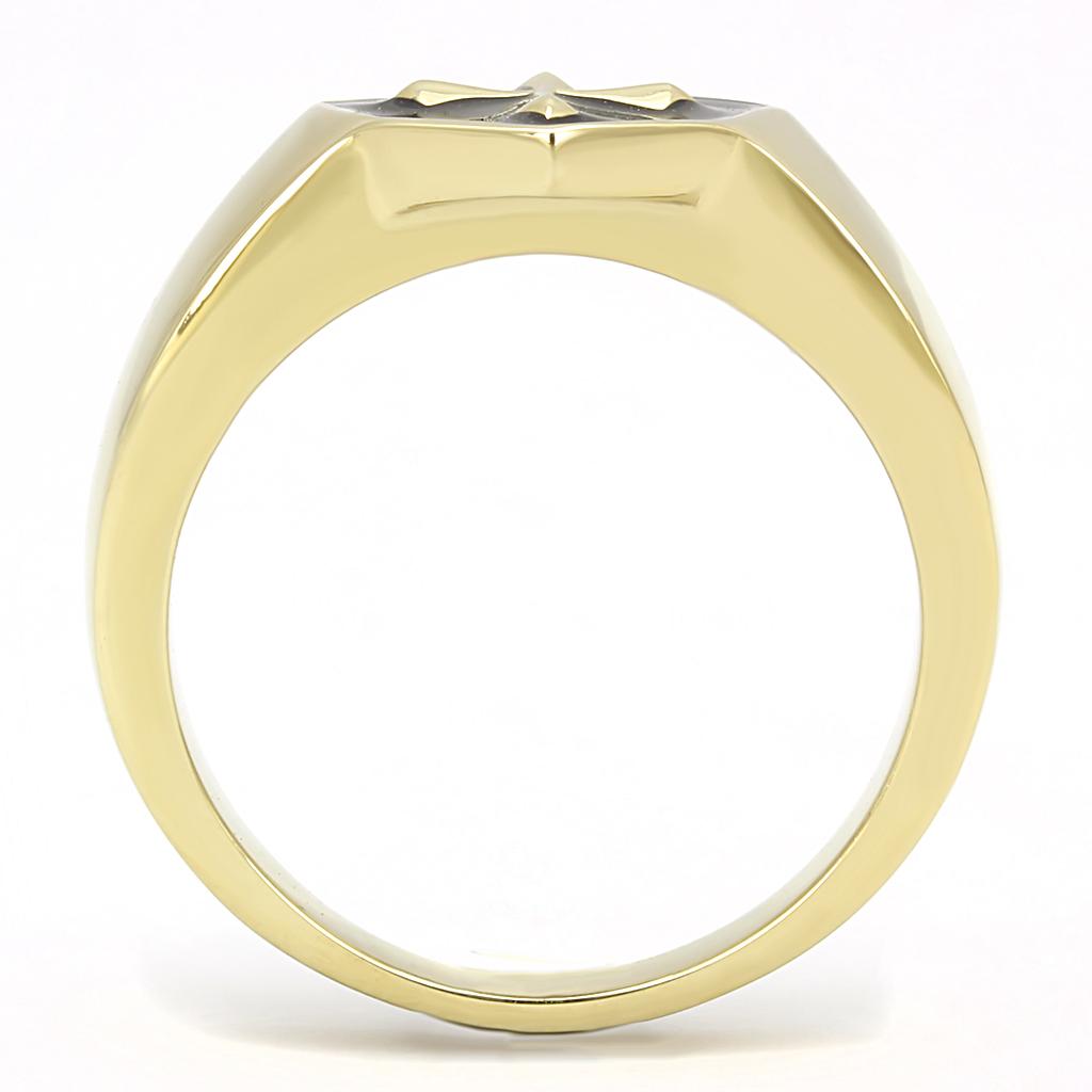 Mens Gold Cross Ring Angelwarriorfitness.com