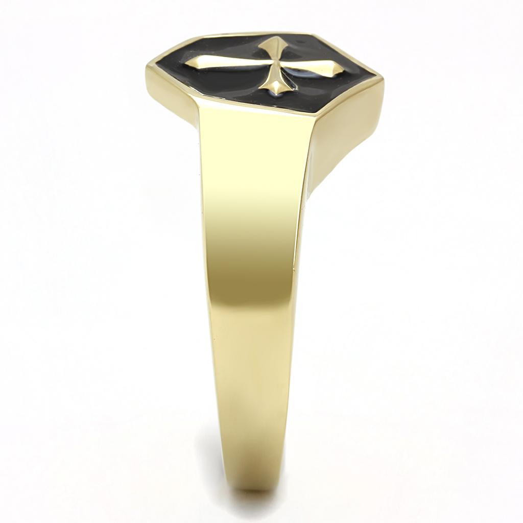 Mens Gold Cross Ring Angelwarriorfitness.com