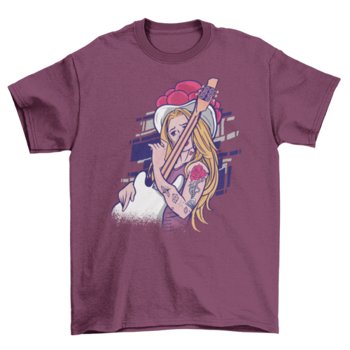 Rock and Roll Girl T-shirt Angelwarriorfitness.com