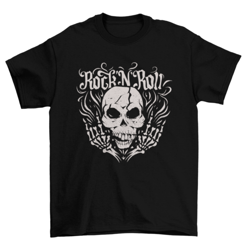 Rock and roll skull t-shirt Angelwarriorfitness.com