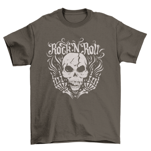 Rock and roll skull t-shirt Angelwarriorfitness.com