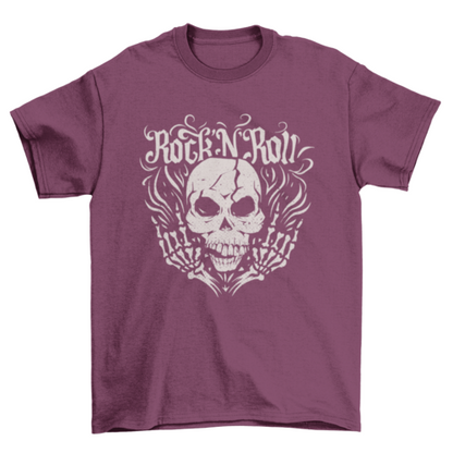 Rock and roll skull t-shirt Angelwarriorfitness.com