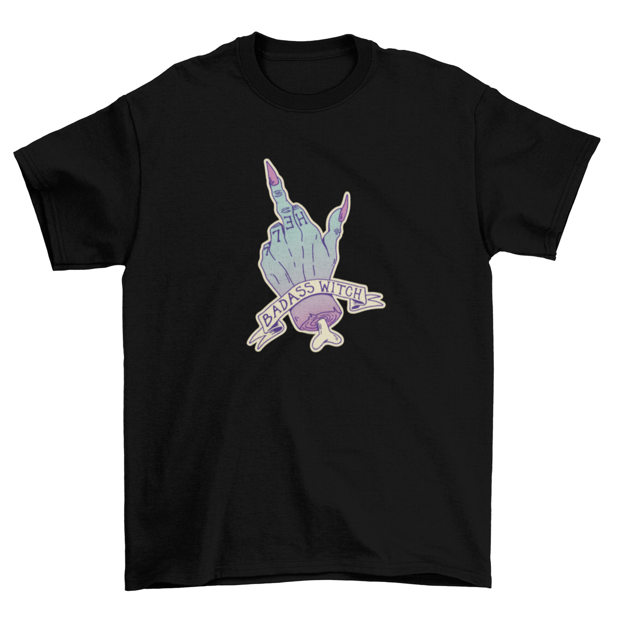 Pastel goth badass witch t-shirt design Angelwarriorfitness.com