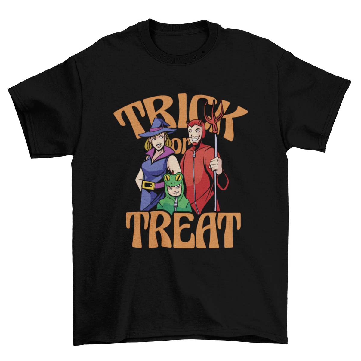 Family in halloween costumes t-shirt design Angelwarriorfitness.com