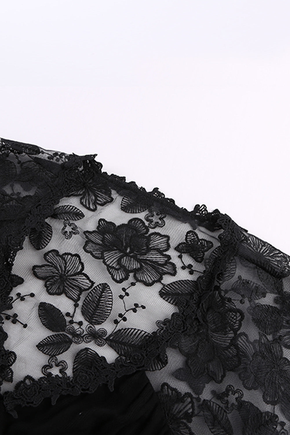 V Neckline Lace Shoulder Patchwork Blouse Angelwarriorfitness.com
