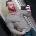 Muscle Long Sleeve T-Shirt Men's Bodysuit Pullover Hood Angelwarriorfitness.com