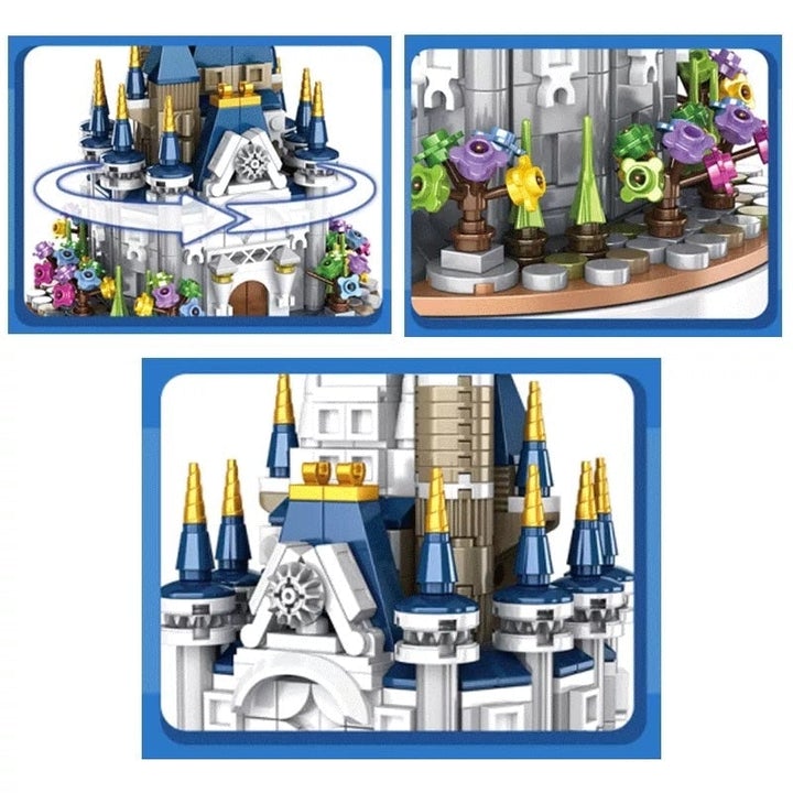 Mini Castle Music Box Building Blocks Assembled Toys Angelwarriorfitness.com