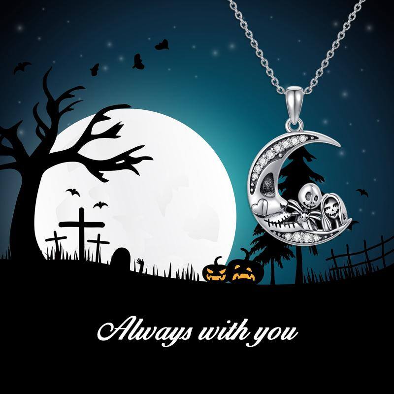 Sterling Silver Nightmare Before Christmas Necklace Angelwarriorfitness.com