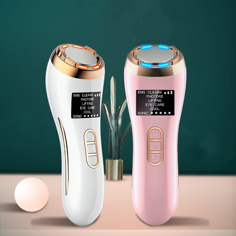 Radiofrecuencia Facial EMS Mesotherapy RF Radio Frequency Skin Tightening Rejuvenation Face Massager Neck Lifting Beauty Kit Angelwarriorfitness.com