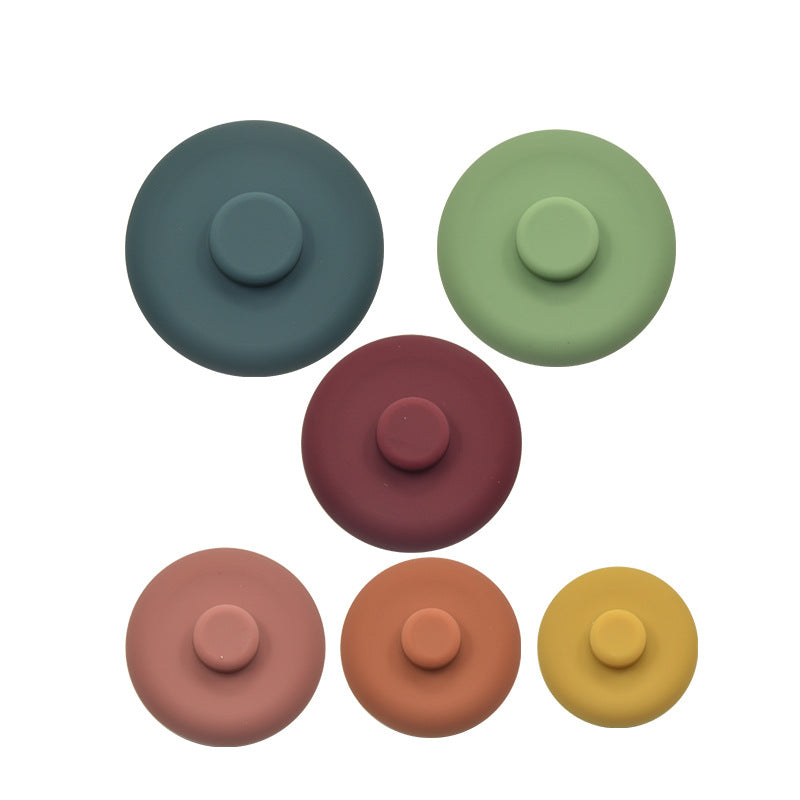 Stacking Toys Soft Silicone Stacking Blocks Rings Baby Sensory Angelwarriorfitness.com