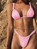 Ladies Split Knotted Triangle Tie Swimsuit Angelwarriorfitness.com