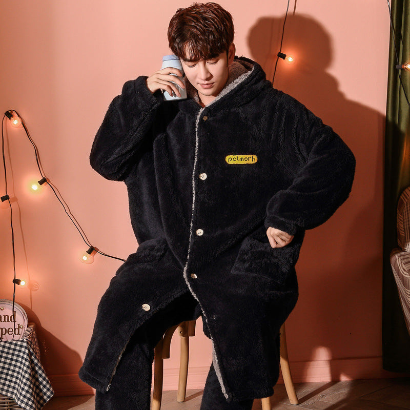 Men's Pajamas Autumn And Winter Coral Fleece Pajamas Set Angelwarriorfitness.com