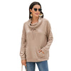 Women's Cashmere Loose Long Sleeve Solid Color Pullover Sweater Angelwarriorfitness.com