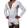 Men's Solid Color Bodysuit Homewear Pajamas Angelwarriorfitness.com