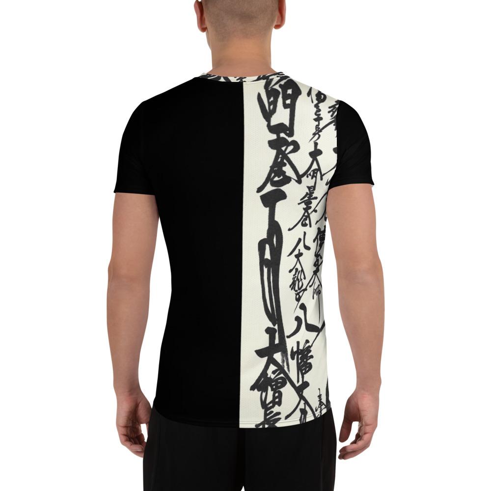 Black & White Oriental Short Sleeve Shirt Angelwarriorfitness.com
