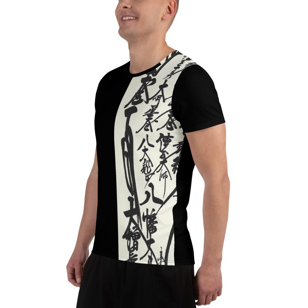 Black & White Oriental Short Sleeve Shirt Angelwarriorfitness.com