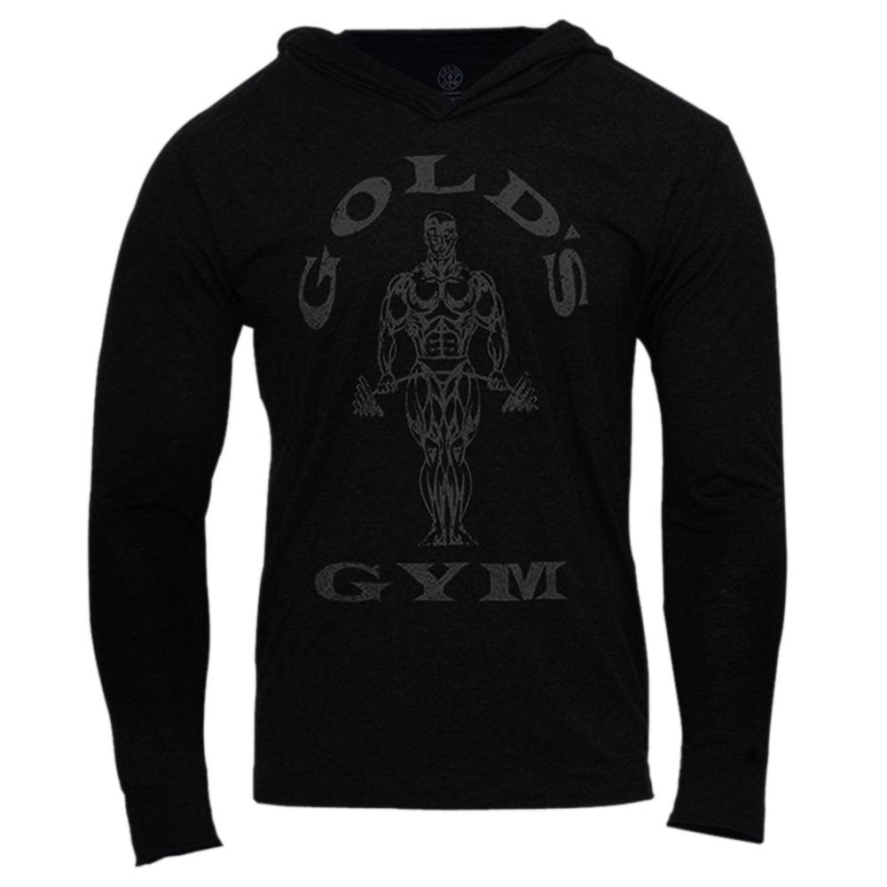 Muscle Long Sleeve T-Shirt Men's Bodysuit Pullover Hood Angelwarriorfitness.com