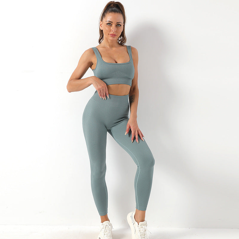 Yoga Suit Female Yoga Sportswear Bra Vest Hip Lift Trousers Angelwarriorfitness.com