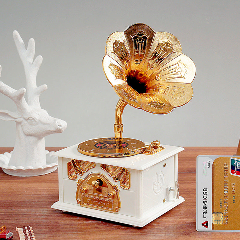 Retro Nostalgic Phonograph Music Box Decoration Ornaments Angelwarriorfitness.com